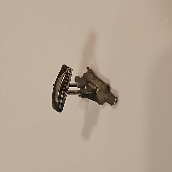 Vintage Pewter Finish Gas Lamp Light Cuff Link - Picture 4 of 6